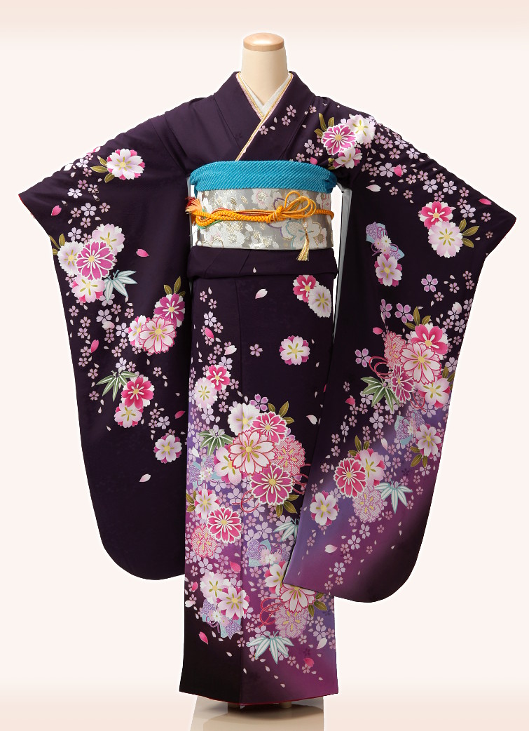 紫 桜吹雪｜結婚式・入学式・七五三 フォーマル着物レンタル 【京都