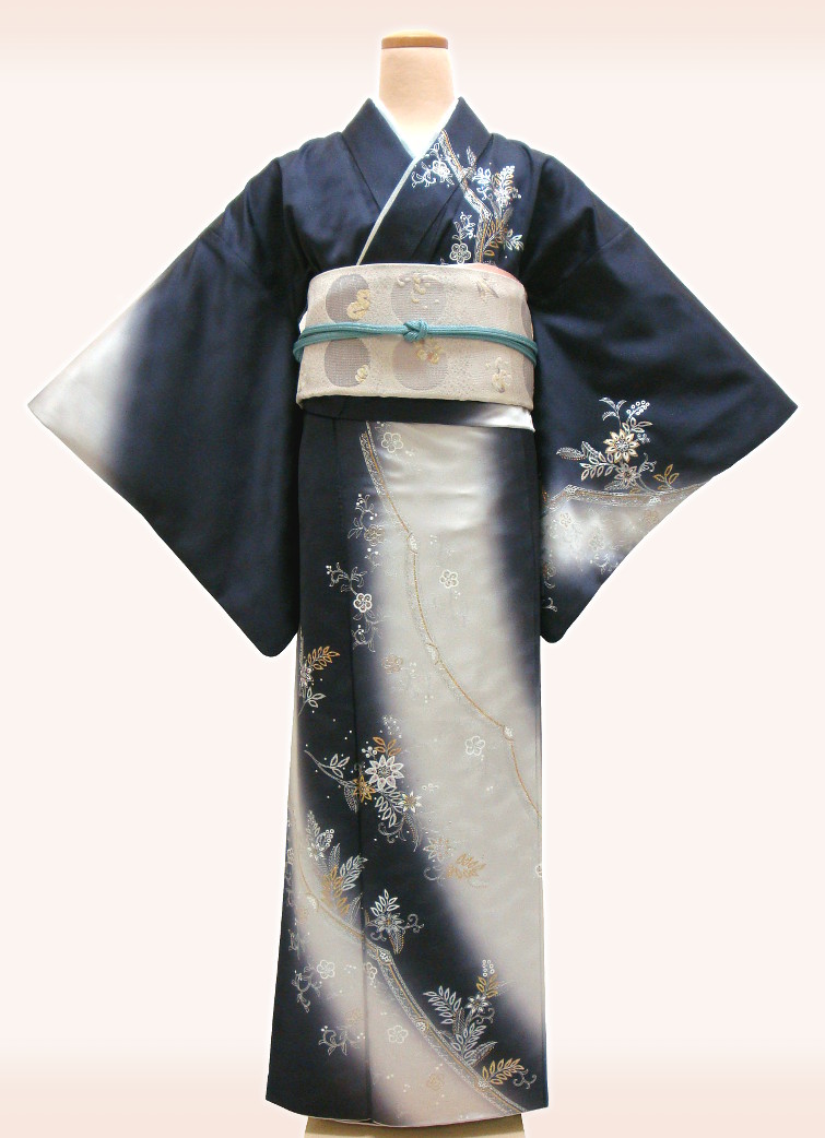 ラメフラワーネイビー