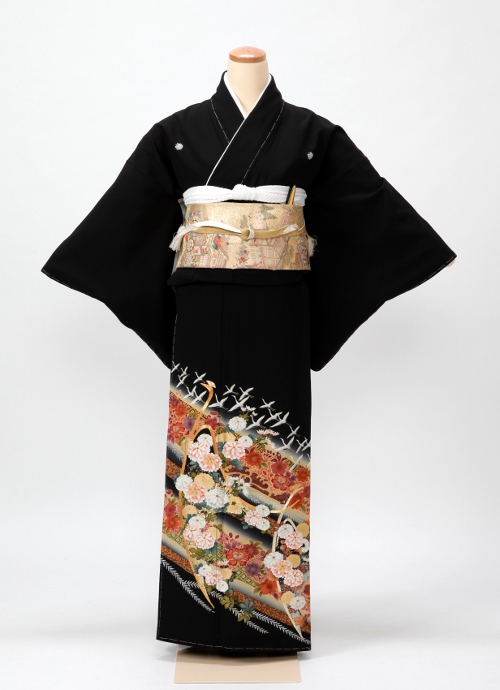 山本寛斎　辻ヶ花春秋分群鶴凰文（M）