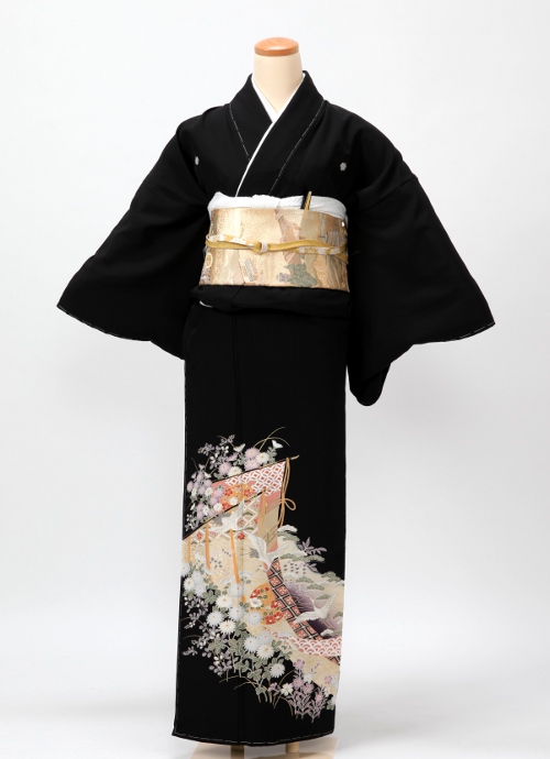 几帳に鶴　松　藤（M）